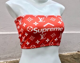 Louis Vuitton Monogram waistband sporty crop top (1A8KV6)