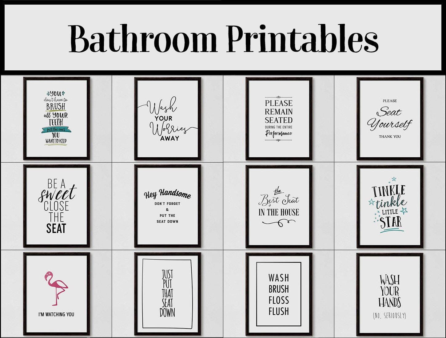 Art Printable Bathroom Quotes