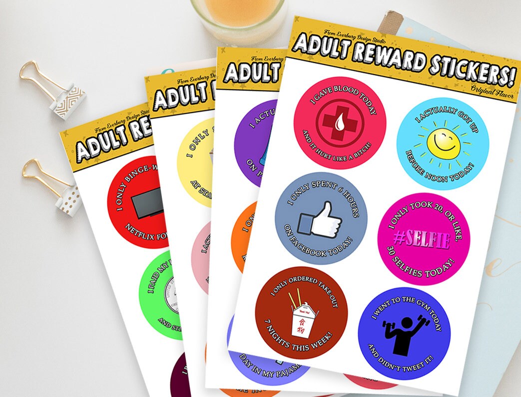 Adult Stickers / Adulting Sticker Set / Funny Stickers for