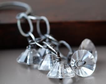 ballerina vintage glass sterling silver earrings
