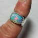 Reserved For Clairep77 Welo Opal Ring Sterling Silver Opal Ring Opal Statement Wide Band Ring Size 6 1/2