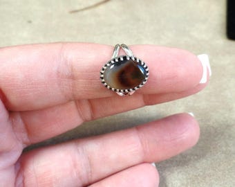 Montana Agate Ring, Sterling Silver Agate Ring, Ladies Agate Ring, Montana Agate Jewelry, Silver Agate Ring, Under 75, Gift For Her, 1252