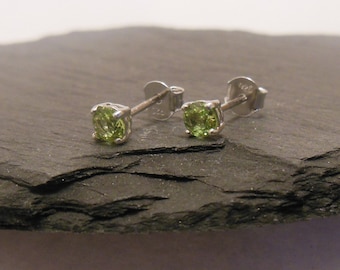 Some earrings, sterling silver with Peridot Green