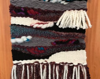 Woven tapestry wall hanging