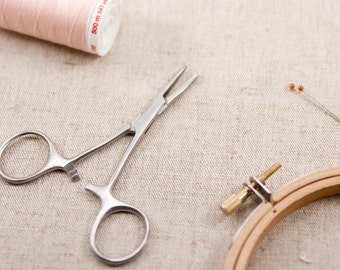 3.5" Straight Hemostat - Small hemostats sewing tool - Locking Sewing clamp - Needle puller - Forceps- Doll and Toy making -Quilting