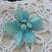 Enamel Blue Flower Pin