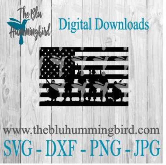 Download American Flag and Soldiers SVG Flag SVG Memorial Day SVG