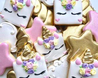Unicorn birthday sugar cookies (1 Dozen)