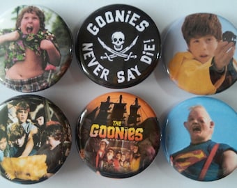 The Goonies Movie Badge Button Pin Set of 6