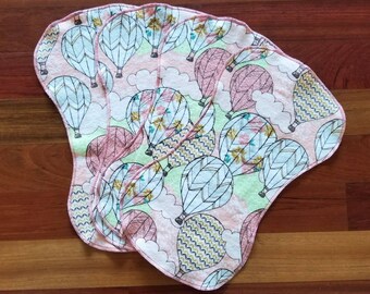 Burp Cloth Set of 4 Hot Air Balloons