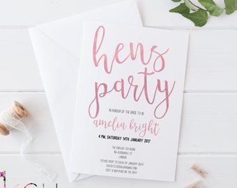 hen party invitation printable hen do invitation hens night