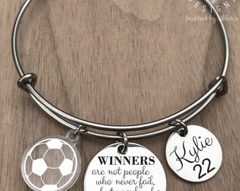 Soccer Bracelet, Soccer Bangle, Soccer Jewelry, Girls Soccer Gifts, Soccer Girl Gifts, Soccer Player Gift