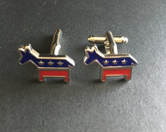 Democratic logo donkey election cuff links