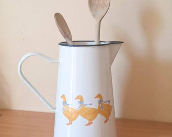 Enamel vintage - Enamel pitcher jug/pitcher