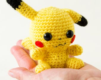 Pikachu amigurumi, cool pokemon gift, plush pokemon, pokemon gift present, pokemon plushies, pokemon gift gift, pokemon go