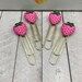 One Strawberry Clip with Jeweled Back