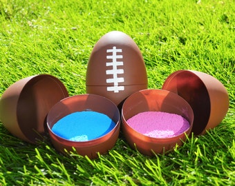 3 FOOTBALLS Gender Reveal, Gender Reveal Ideas, Football Gender Reveal, Gender Reveal Ideas, Baseball Gender Reveal, Golf Gender Reveal