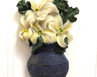 Vintage Flower Vase Fridge Magnet