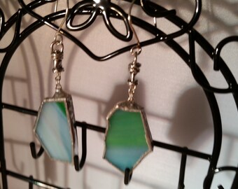 Tiffany Glass Free Form Earrings