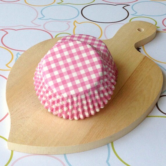Pink Gingham Standard Cupcake Liners
