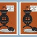 HOME IS BEST with a Cat (2) Vintage Single Swap Playing Cards Paper Ephemera Scrapbook