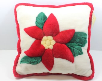 Poinsettia Pillow, Christmas Decor