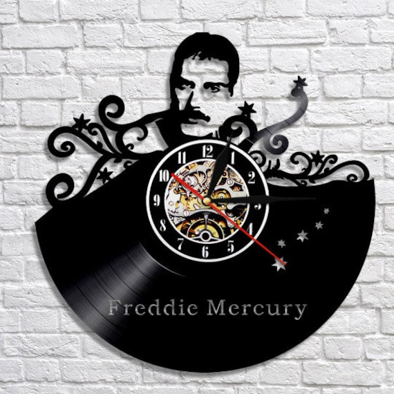 Freddie Mercury vinyl wall clock