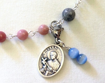 St Gerard Rosary Marker, Rosary Place Keeper, Rosary Place Holder, Expectant mother gift, Pregnancy gift, Catholic baby shower gift