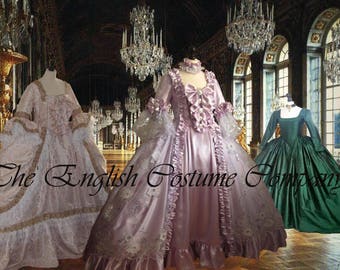 C / Marie Antoinette vestido siglo XVIII Venecia Versalles nuestra hermosa personalizado hecho vestidos de georgianas