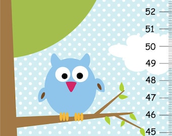 Owls in a Tree Canvas GROWTH CHART