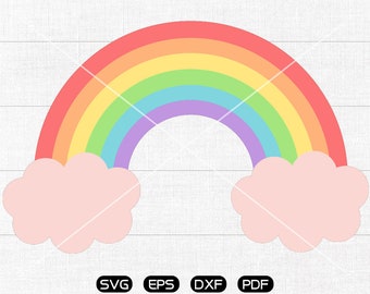 Rainbow SVG, Rainbow Clipart, cricut, silhouette cut files commercial use