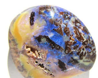 Beautiful Blue Boulder Opal Cabochon
