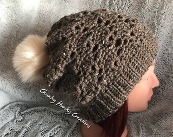 Crochet slouch beanie, crochet toque