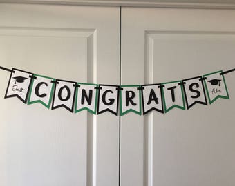 graduation banner etsy personalized congratulations banner