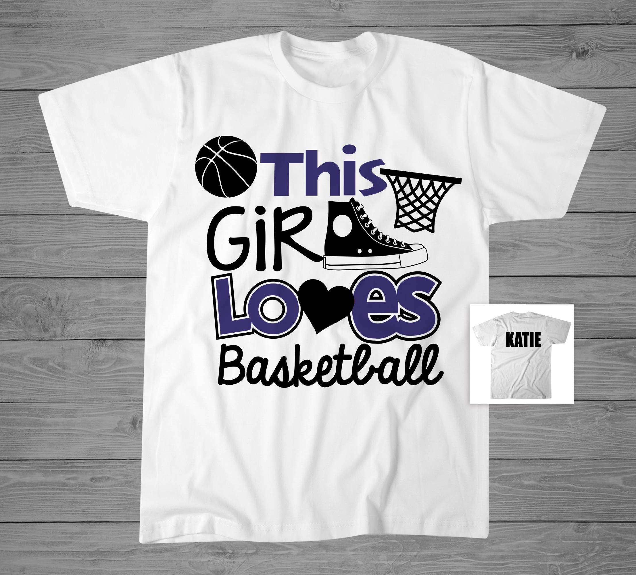 This Girl Loves Basketball TShirt Girls Basketball Shirt