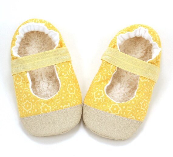 yellow mary janes baby girl shoes yellow flower mary jane baby
