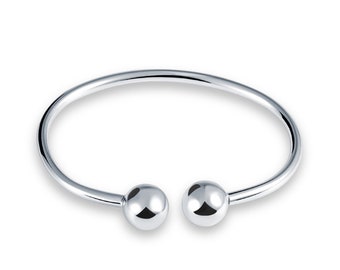 Silver ball bracelet | Etsy