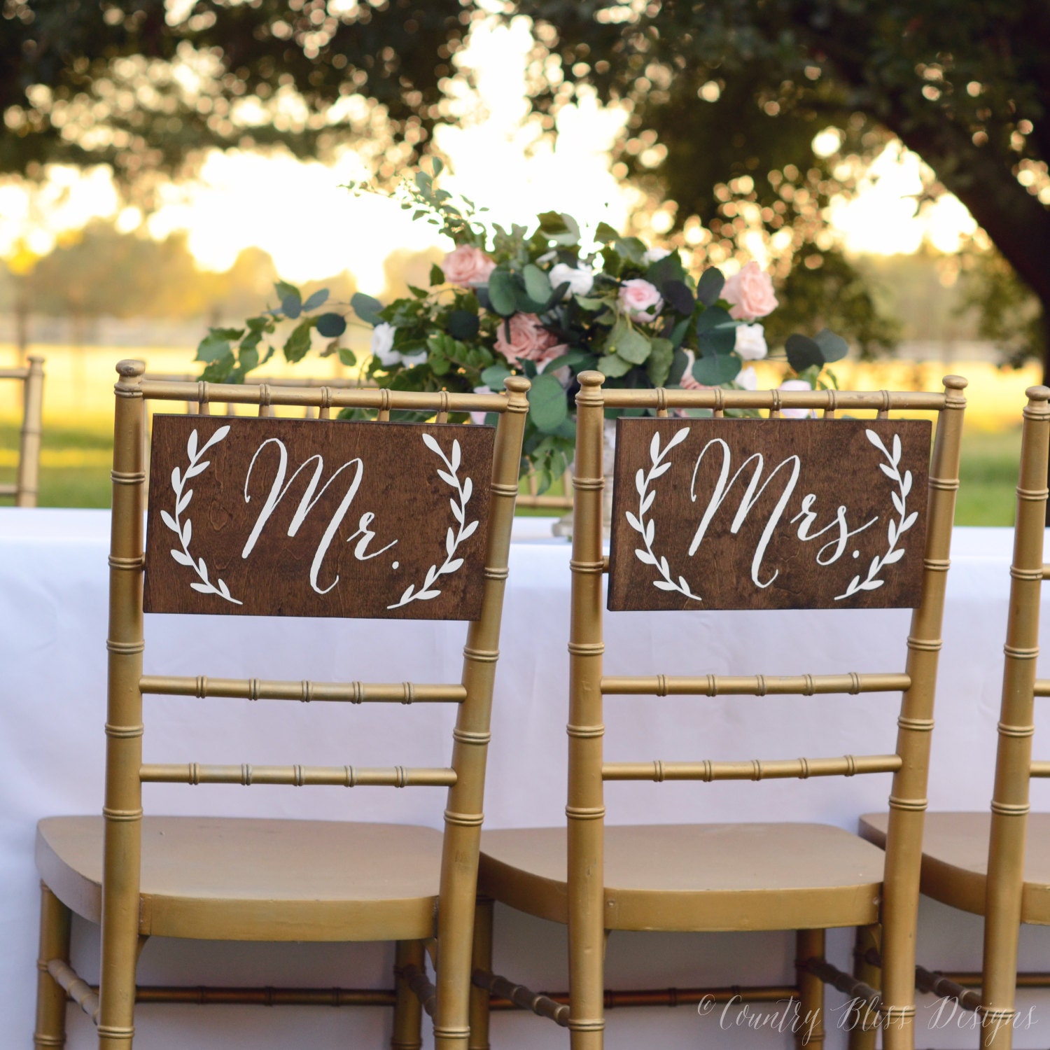 Mr And Mrs Signs Mr And Mrs Chair Signs Mr And Mrs Table