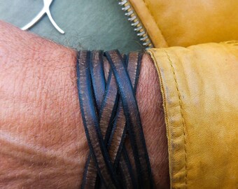 Bracelet for Men, Leather Cuff, Men's Cuff Bracelet, Brown Leather, Genuine Leather, Men's Bracelet, Men's Leather Bracelet, Wrap Bracelet