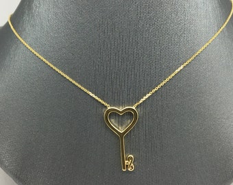 14K Yellow Gold Key Necklace