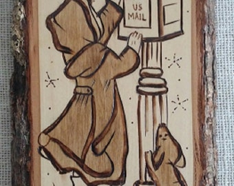 Wood Burning of Santa Letter
