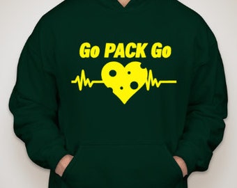 Go Pack Go Green Bay Packers Hooded Sweatshirt