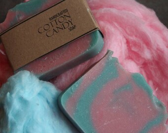Cotton Candy Soap, Cold Process Olive Oil Vegan Friendly Cold Process Soap