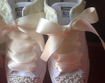 Vintage lace converse