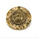 Ethnic round bronze pendant