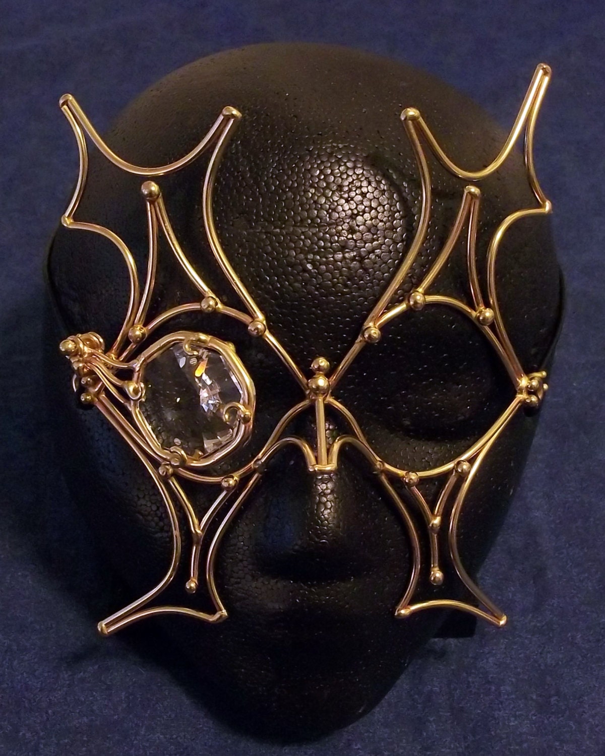 Bronze & Crystal Cyclops Mask
