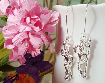 Majorette Earrings, Baton Twirler, Gift For Majorette, Silver Baton Charm, Majorette Gift, Baton Earrings, Marching Band Gift, Drill, E5318