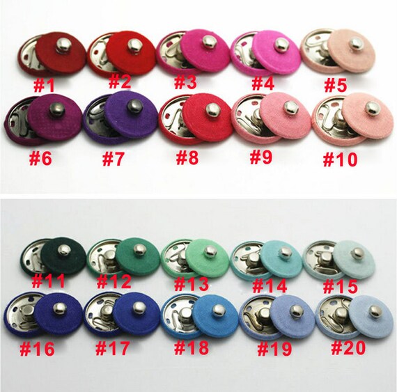 10sets Solid fabric covered snap Fasteners Invisible Poppers