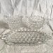 Fostoria Crystal American Tea Cream and Sugar Depression Glass (3-piece set)