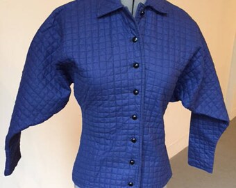 Betsey Johnson 80s punk label quilted jacket / size S